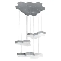 Люстра подвесная LED Favo 750224 Lightstar белая матовая хром на 1 лампу, основание матовое хром в стиле хай-тек Люстра подвесная LED Favo 750224 Lightstar белая матовая хром на 1 лампу, основание матовое хром в стиле хай-тек